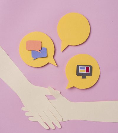 view-social-media-concept-with-items